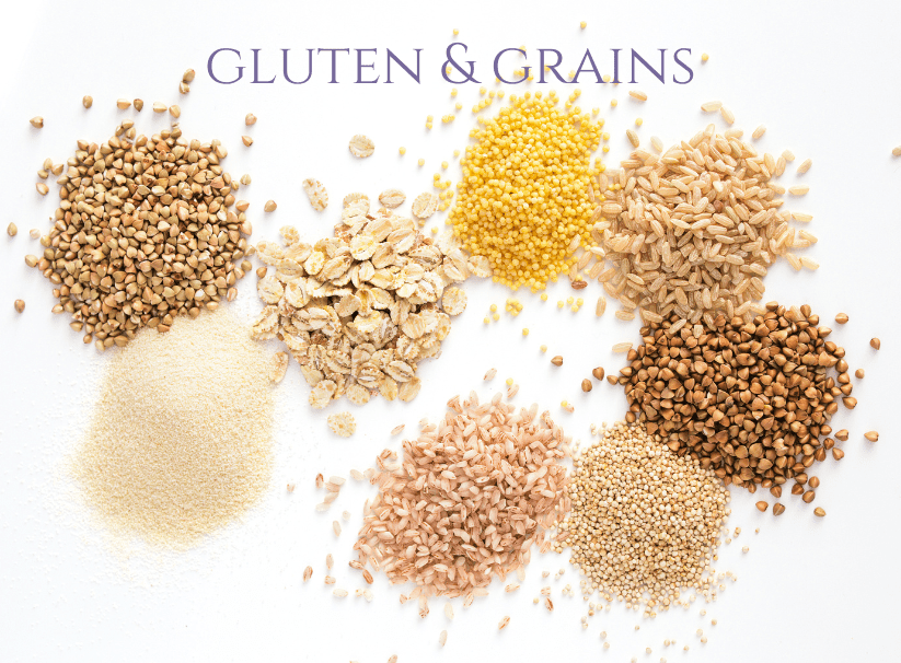 gluten, cereals and grains