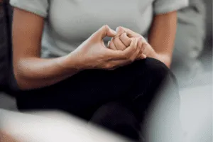Anxiety - Lady wringing hands