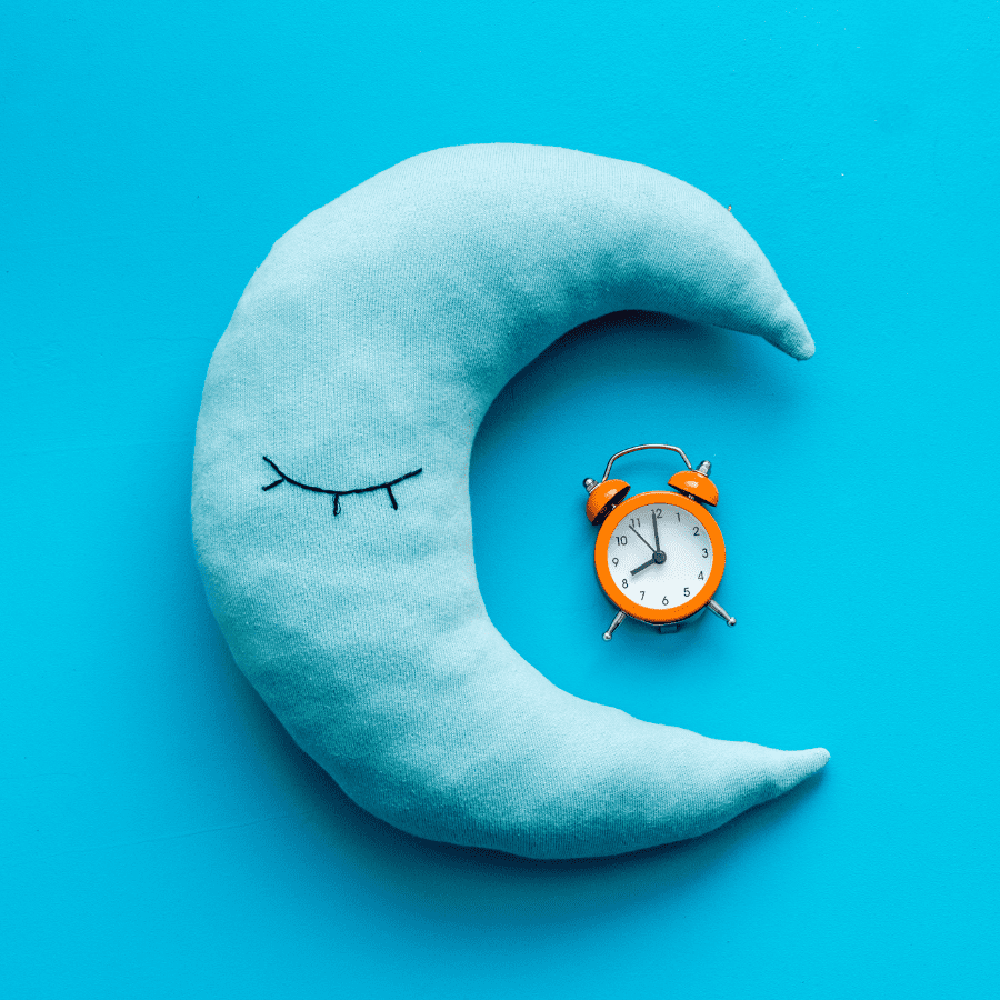 Moon and clock sleep image