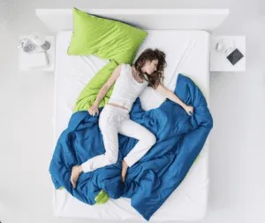 Woman sleeping in bed