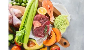 A variety of nutrient-dense foods beneficial for managing Hashimoto's disease.